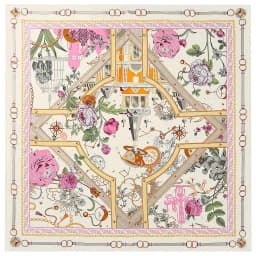 130CM Silk Scarf Women Flowers Print Stoles Square Scarves Wraps Large Bandana Kerchief Hijabs Female Foulards Female Bow Ties