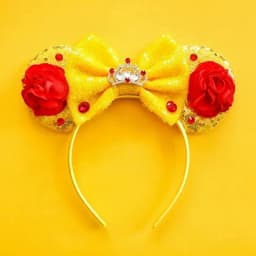 Disney Beauty and the Beast Hairbands Belle Ears Headbands for Kids Girls Enchanted Rose Headwear Women Adults Hair Accessories