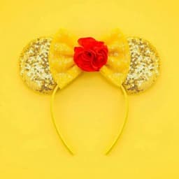 Disney Beauty and the Beast Hairbands Belle Ears Headbands for Kids Girls Enchanted Rose Headwear Women Adults Hair Accessories