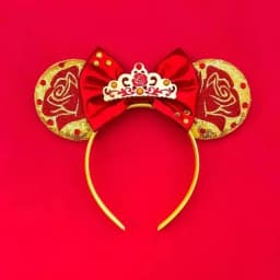 Disney Beauty and the Beast Hairbands Belle Ears Headbands for Kids Girls Enchanted Rose Headwear Women Adults Hair Accessories