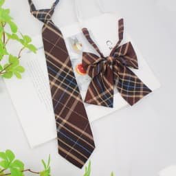 A Set of Two Handmade Jk Ties + Bow Ties, Available in Various Styles, Versatile College-Style Jk Plaid Women's Bow Ties and Ties, There Is Always One That Can Meet Your Needs