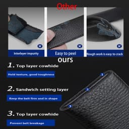 Men's Brand Belt, High Quality Leather Belt Business & Casual Fashion Designer Belt Automatic Ratchet Belt