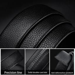 Men's Brand Belt, High Quality Leather Belt Business & Casual Fashion Designer Belt Automatic Ratchet Belt