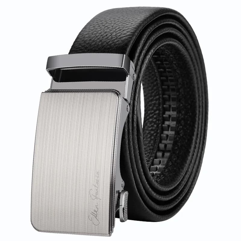 Men's Brand Belt, High Quality Leather Belt Business & Casual Fashion Designer Belt Automatic Ratchet Belt