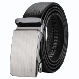 Men's Brand Belt, High Quality Leather Belt Business & Casual Fashion Designer Belt Automatic Ratchet Belt
