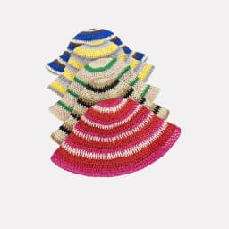 Rainbow Sun hat Women's Summer Hat Wide Brimmed Striped Sun Protection Fisherman Cap Bucket Hat Colorful Foldable Sunhat New