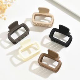 2pcs Women's Square Lightweight Hair Claw Clip Fashionable Elegant Hair Accessory Clip Suitable Hair Styling Makeup