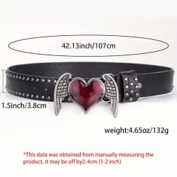 Casual Trendy Punk Rivet Belts Y2k Double Hole Eyelet Grommet Gothic Waistband Versatile Buckle Waist Belt