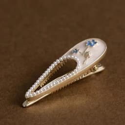 Beautiful Floral Hair Clips for Woman Gold Color Hollow Hairpin Pearl Ornament Woman's Hair Accessories