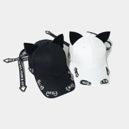 New fashion selling long band cat ears baseball cap men and women spring summer streamer cap hip hop hip hop hat