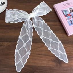 Super fairy lace headband women's versatile long bow tie hair rope forest style sweet tied hair ribbon long scarf waist belt