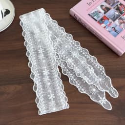 Super fairy lace headband women's versatile long bow tie hair rope forest style sweet tied hair ribbon long scarf waist belt