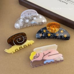 1pc Korean version of the minority acetic acid clip creative design sun star shark clip back of the head hair accessories