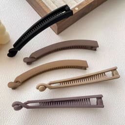 5pcs/4pcs Matte Banana Clip Vertical Clip Hair Clip on the Back of the Head, New Hairpin Seamless Ponytail Clip Headpiece