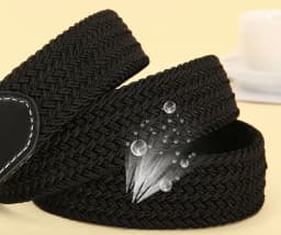 No drilling required Men Elastic Belt Canvas Belt Metal Pin Buckle Durable Stretch Belt