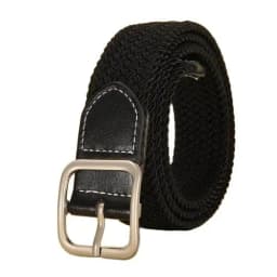No drilling required Men Elastic Belt Canvas Belt Metal Pin Buckle Durable Stretch Belt