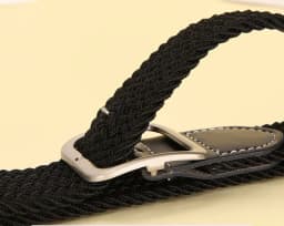 No drilling required Men Elastic Belt Canvas Belt Metal Pin Buckle Durable Stretch Belt