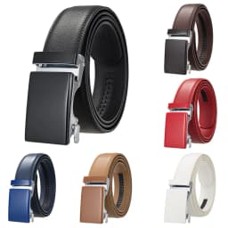 New Men Belt Fashion Alloy Automatic Buckle Belt Business Affairs Casual Decoration Belt Men's Belts 3.5cm Black Blue Red Coffee