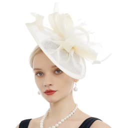 New Charming Fascinators Feather Wedding Drop Mesh Hat Flower Bride Cocktail Tea Party Headwear Women Hat Headban Hair Accessory