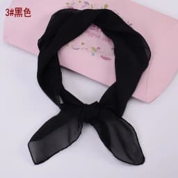 Women 65x65CM Fashion Casual Monochrome Handkerchief Lightweight And Soft Chiffon Scarf Party Gift