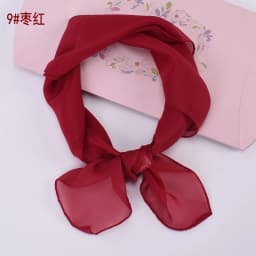 Women 65x65CM Fashion Casual Monochrome Handkerchief Lightweight And Soft Chiffon Scarf Party Gift