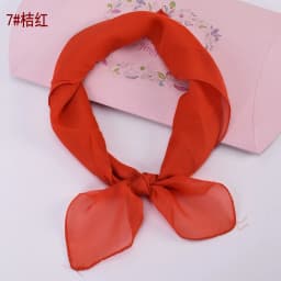 Women 65x65CM Fashion Casual Monochrome Handkerchief Lightweight And Soft Chiffon Scarf Party Gift