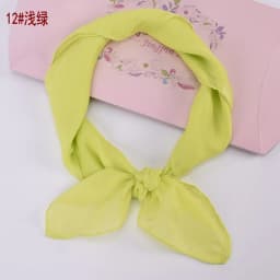 Women 65x65CM Fashion Casual Monochrome Handkerchief Lightweight And Soft Chiffon Scarf Party Gift