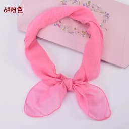 Women 65x65CM Fashion Casual Monochrome Handkerchief Lightweight And Soft Chiffon Scarf Party Gift