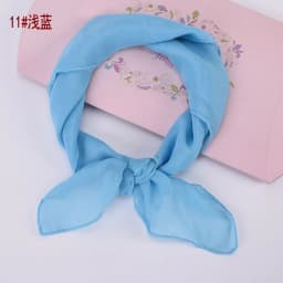 Women 65x65CM Fashion Casual Monochrome Handkerchief Lightweight And Soft Chiffon Scarf Party Gift