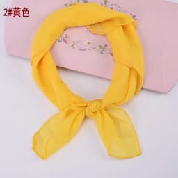 Women 65x65CM Fashion Casual Monochrome Handkerchief Lightweight And Soft Chiffon Scarf Party Gift