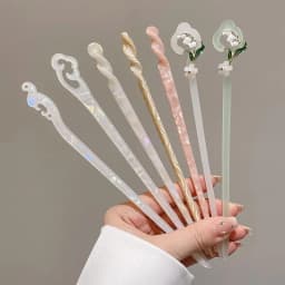 1pc Lily of the Valley Hairpin For Women At the Back of the Head Coiled Hair Hairpin Ancient Style Jade Hairpin Cheongsam Hanfu