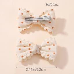 6pcs/set Lovely Floral Print Hair Bow Clips for Baby Girls Fresh Pastoral Cotton Hairpin Barrettes Headwear Hair Accessories