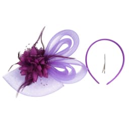 2025 New Fascinator Feathers Mesh Ribbons Brides Hair Accessories Headband or a Clip Cocktail Tea Party Headwewar Wedding