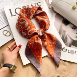 70cm Hair Print Silk cool Feeling Scarf For Women Fashion NeckTie Hand Bag Foulard Wrist Kerchief Shawl Wraps Hajib Lady