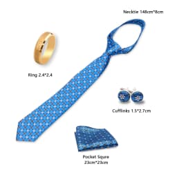 Men Tie Ring Gold Metal 8cm Necktie For Man Handkerchief Cufflinks Metal Ring Brooch Pin Set Luxury Wedding Party Ties Gifts