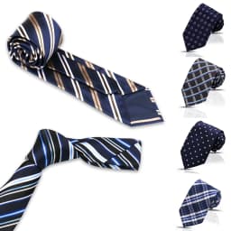 Luxury Brand 8cm Tie For Men Handkerchief Cufflink Clip Set Men Wedding Gravata Suit Accessories Business Necktie Box Gift