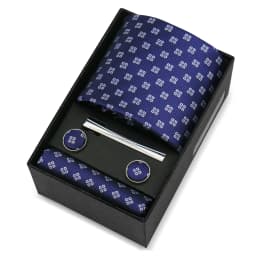 Luxury Brand 8cm Tie For Men Handkerchief Cufflink Clip Set Men Wedding Gravata Suit Accessories Business Necktie Box Gift