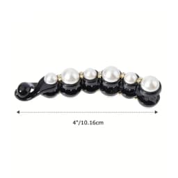 Fashion Rhinestones Pearl Hairpin Barrettes Classic Banana Clips For Ponytail Holder Women Girls Daily Headwear