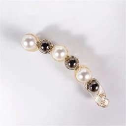 Fashion Rhinestones Pearl Hairpin Barrettes Classic Banana Clips For Ponytail Holder Women Girls Daily Headwear