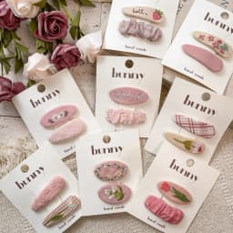 2Pcs Girls Sweet Hair Clip Headwear Bow Love Cute Bb Clips Pink Hairpin Fashionable Lovely Princess Sisters Hair Accessories