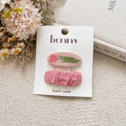 2Pcs Girls Sweet Hair Clip Headwear Bow Love Cute Bb Clips Pink Hairpin Fashionable Lovely Princess Sisters Hair Accessories