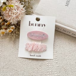 2Pcs Girls Sweet Hair Clip Headwear Bow Love Cute Bb Clips Pink Hairpin Fashionable Lovely Princess Sisters Hair Accessories
