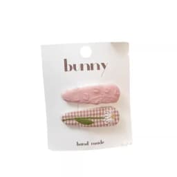 2Pcs Girls Sweet Hair Clip Headwear Bow Love Cute Bb Clips Pink Hairpin Fashionable Lovely Princess Sisters Hair Accessories