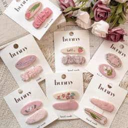 2Pcs Girls Sweet Hair Clip Headwear Bow Love Cute Bb Clips Pink Hairpin Fashionable Lovely Princess Sisters Hair Accessories