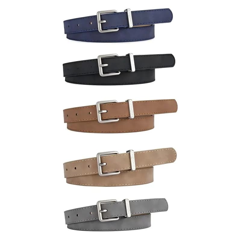 Retro frosted belt for women's summer versatile trend silver needle buckle digital fashion personalized decoration belt
