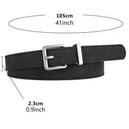 Retro frosted belt for women's summer versatile trend silver needle buckle digital fashion personalized decoration belt