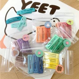 6pcs Matt Alloy Hair Clips Rectangle Gradient Candy Color 6cm Bobby Pin Non-slip No Crease Hairpin Women Girls Barrette Headwear