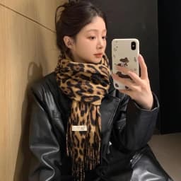 New Fashion Sexy Leopard Women Winter Warm Scarf Tassels Shawl Cashmere Foulard Pashmina Hijabs Lady Scarves Wraps