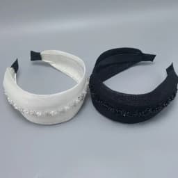 2025 New Luxury Pearl Hairband Women Elegant Mesh Wide Headband with Dots Fashion Hair Accessories Polka Dot Set  Hair Band