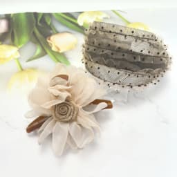 2025 New Luxury Pearl Hairband Women Elegant Mesh Wide Headband with Dots Fashion Hair Accessories Polka Dot Set  Hair Band